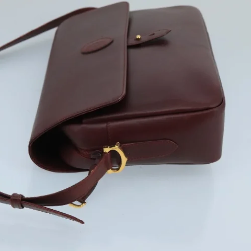 Cartier Vintage Pre-owned Leather shoulder-bags Red Dames