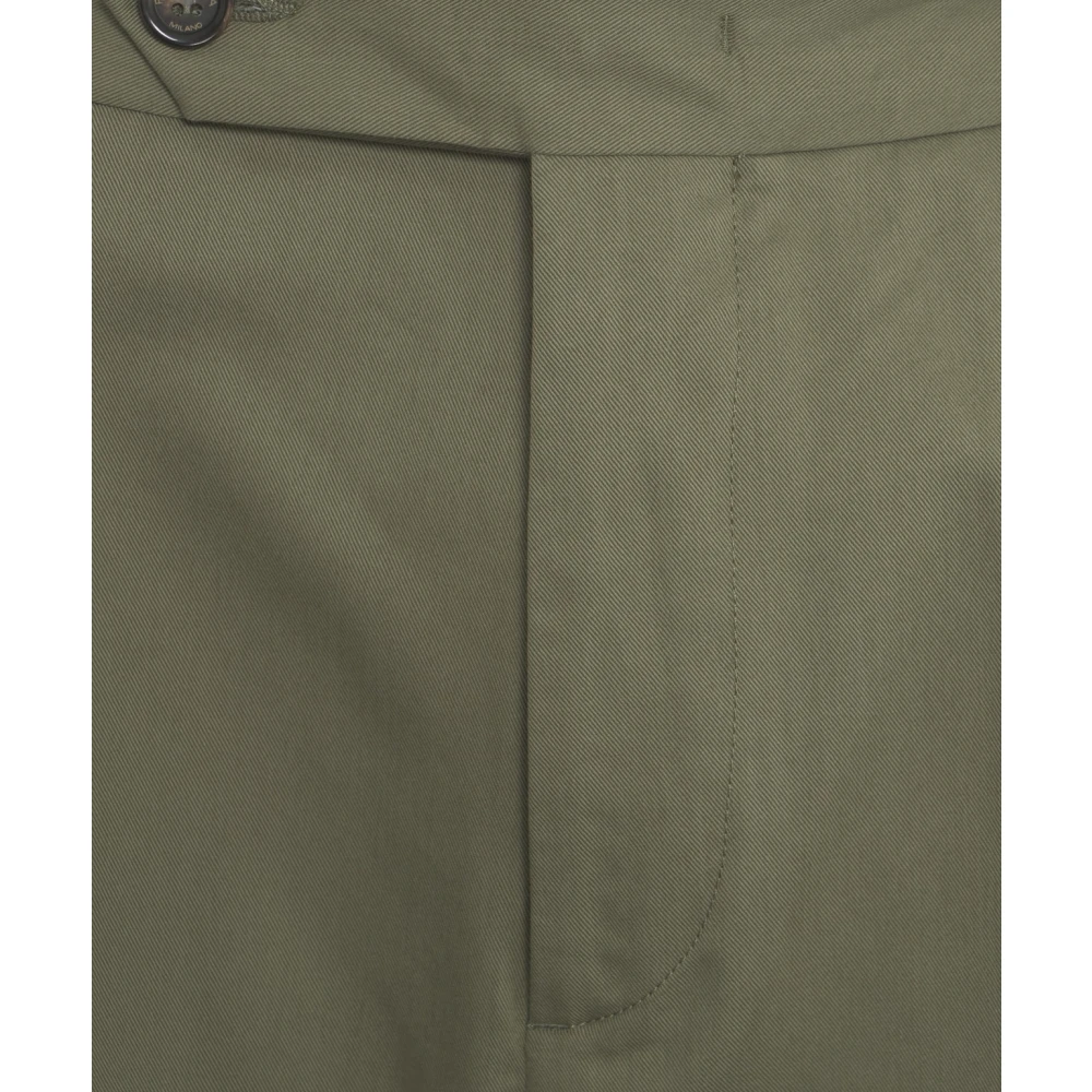 Paolo Pecora Groene Chino met Elastische Tailleband Green Heren