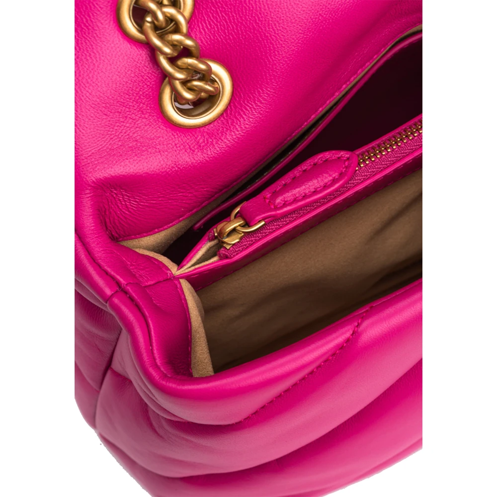 pinko Klassieke Love Bag Puff met Diamond Cut Pink Dames