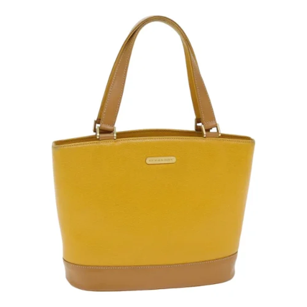 Burberry Vintage Pre-owned Leather handbags Yellow Dames