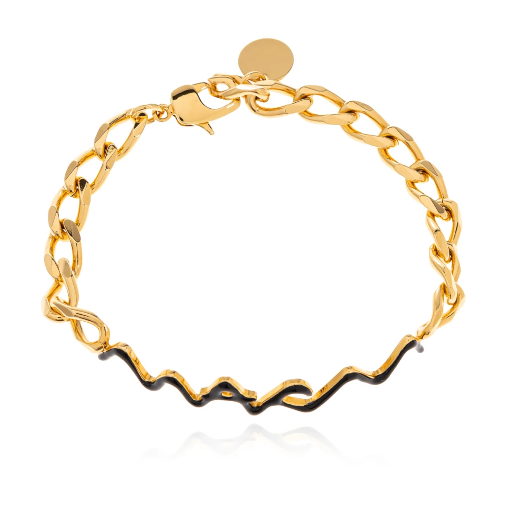 Marni Damen Gelb Messingarmband Mit Logo
