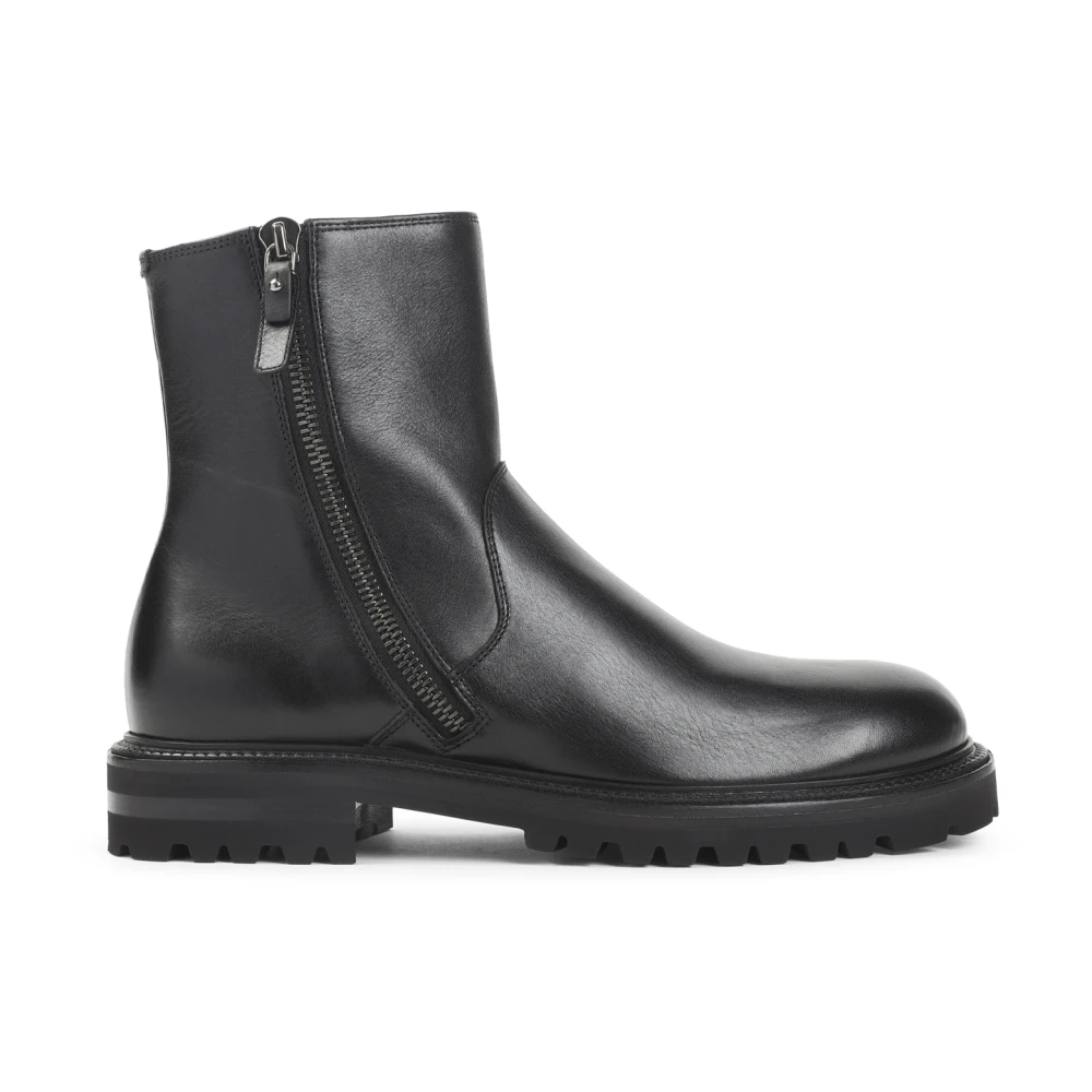 Giorgio Armani Zwarte Enkellaarzen voor Mannen