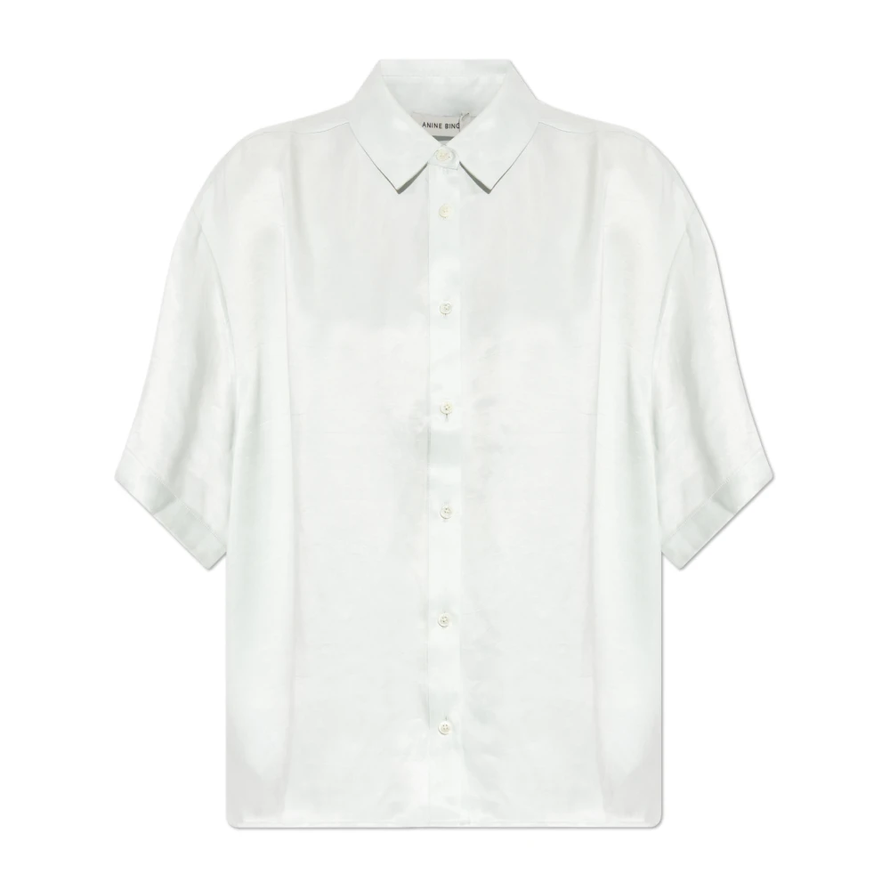 Anine Bing Women's Green Shirts, M, Coco Shirt
