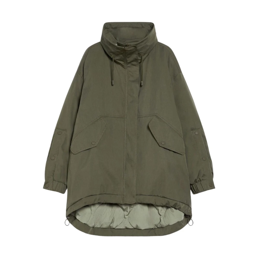 Max Mara Weekend Omkeerbare Parka met Donsvulling Green Dames