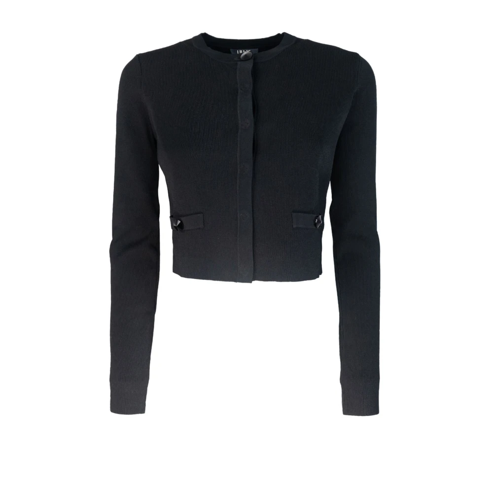 Liu Jo Zwarte Vest NorHeren Pasvorm Ronde Hals Black Dames