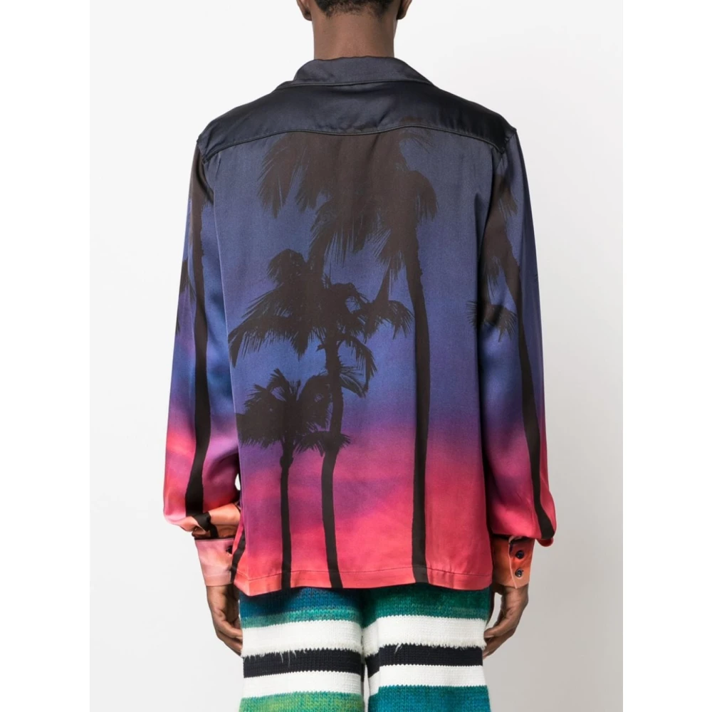 Blue Sky Inn Langarmshirt met logo-print en grafische print Blue Heren