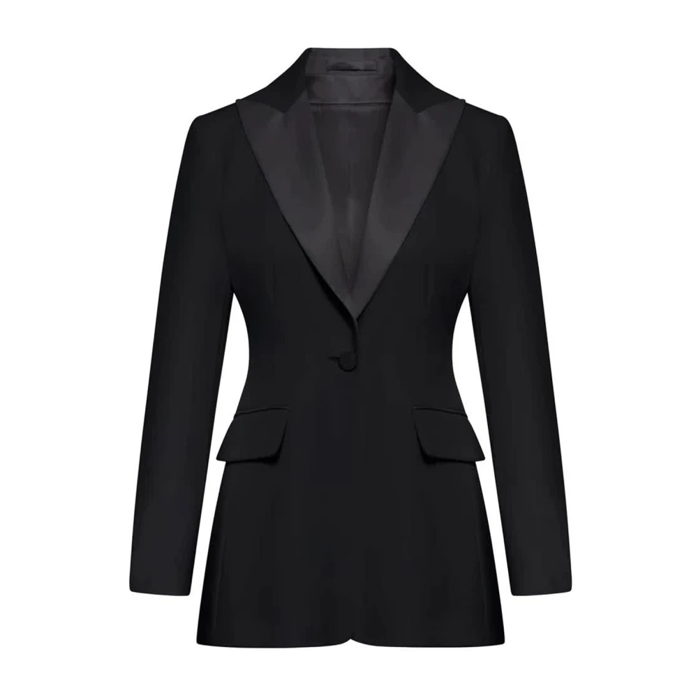 Max Mara Elegante Zwarte Plinio Jurk Black Dames
