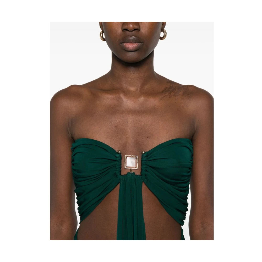 Christopher Esber Teal Green Gemstone Charm Rok Green Dames