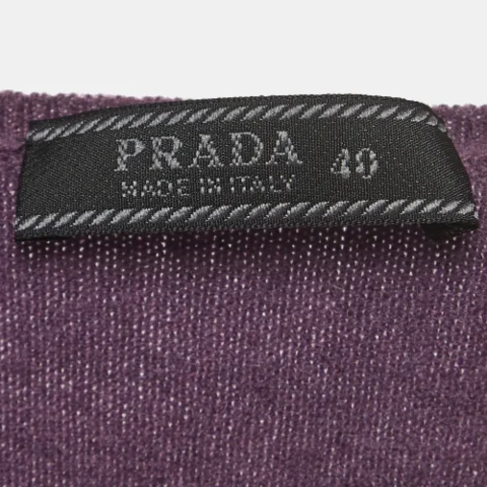 Prada Vintage Pre-owned Cashmere tops Purple Dames