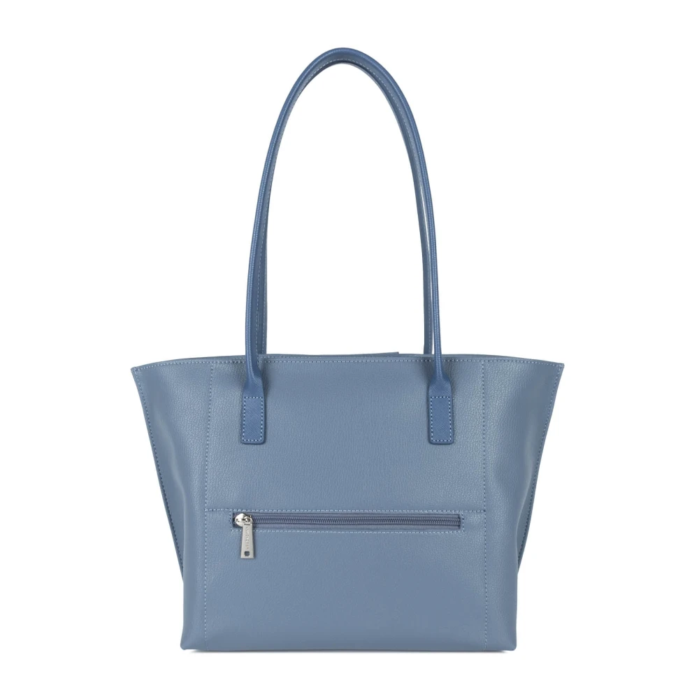 Lancaster Blauwe Schoudertas met Ritssluiting Blue Dames