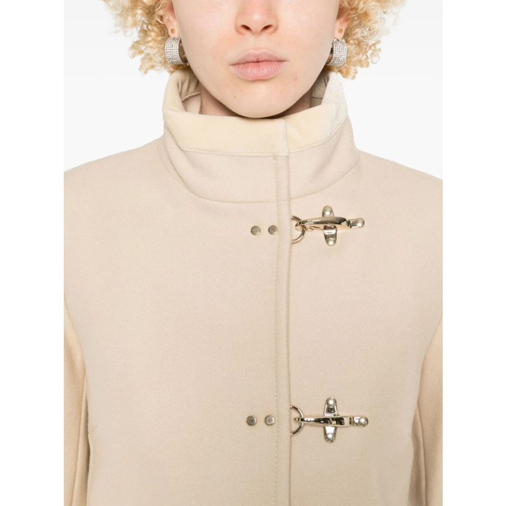 Fay Beige Virginia Coat met gevilt textuur Beige Dames