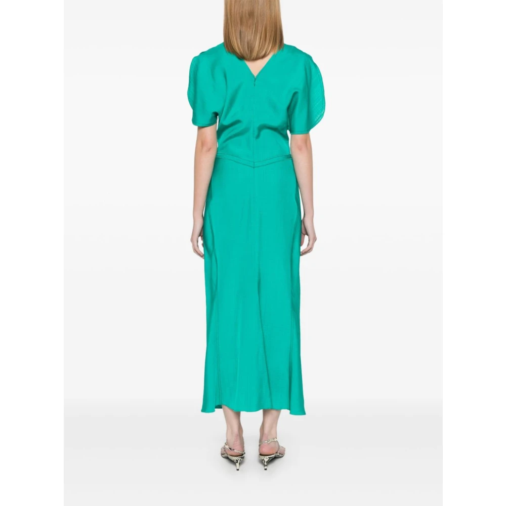 Victoria Beckham Groene Jurk met Plooien Green Dames