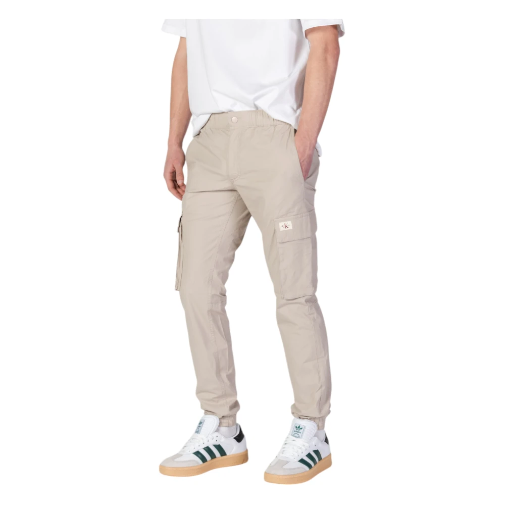 Calvin Klein Jeans Tapered Broek Lente Zomer Collectie Beige Heren