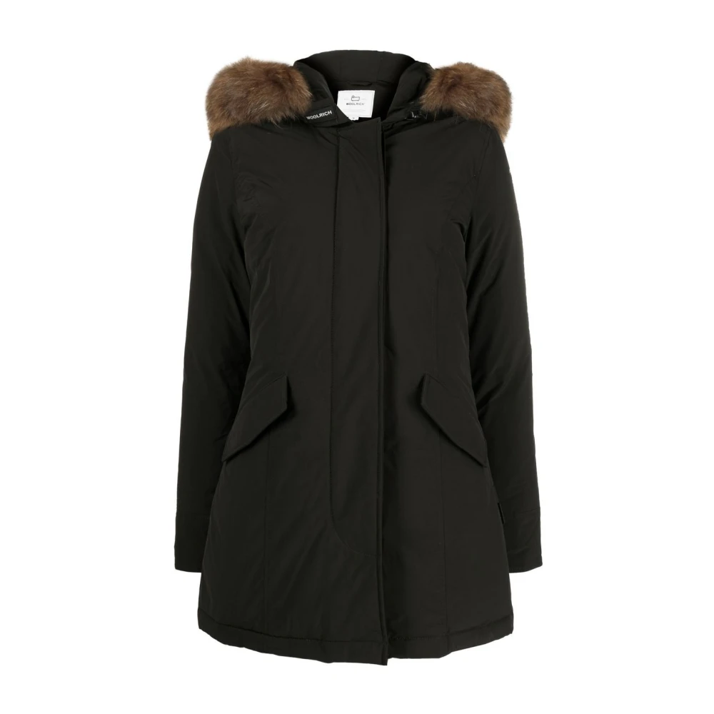 Woolrich Women's Black Parkas, Xl, Luxury Arctic Raccoon Parka