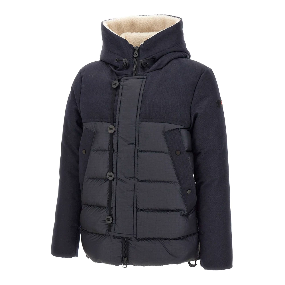 Peuterey Blauwe Ecofur Heren Winterjas Blue Heren