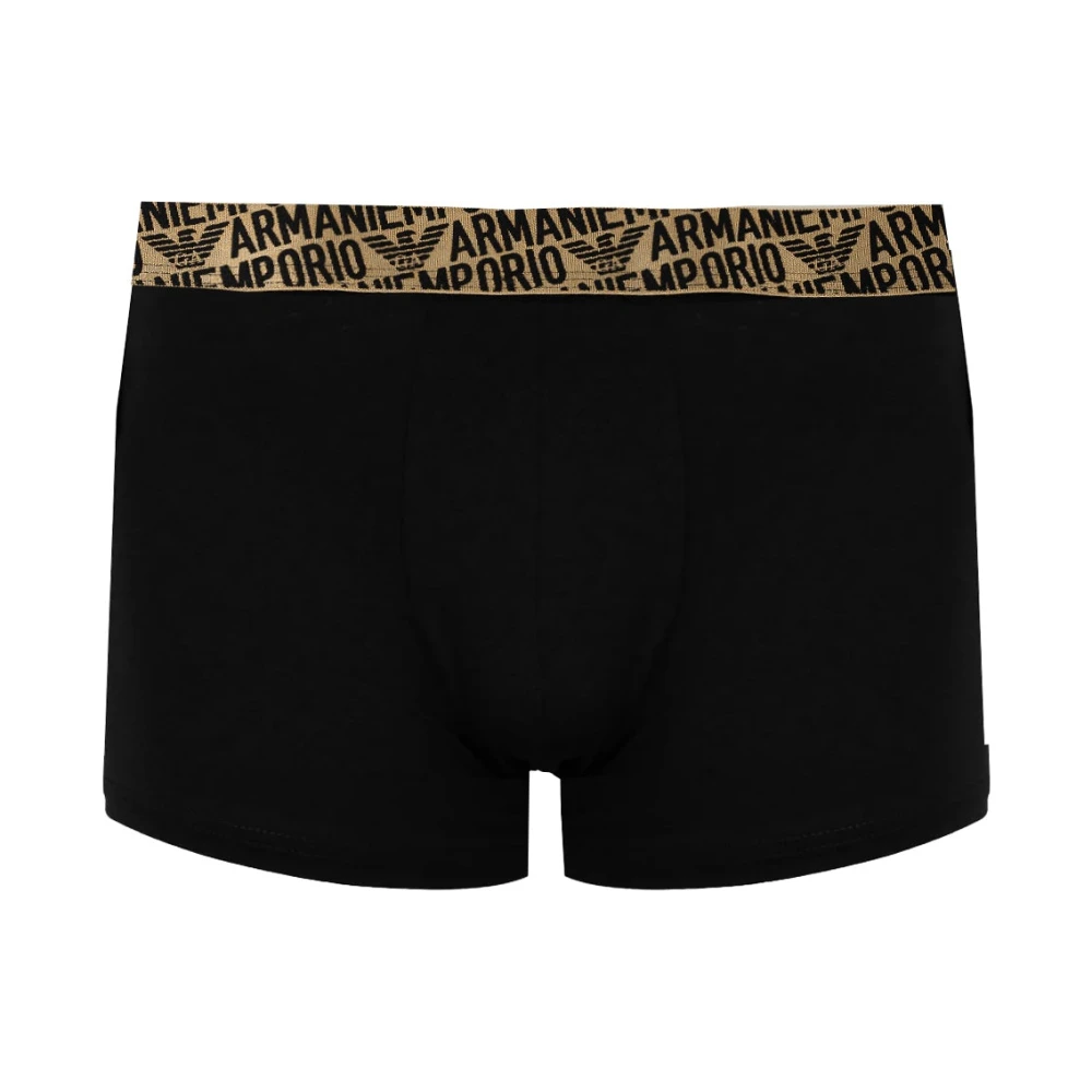 Emporio Armani Stijlvolle Boxershorts 2 Pack Black Heren