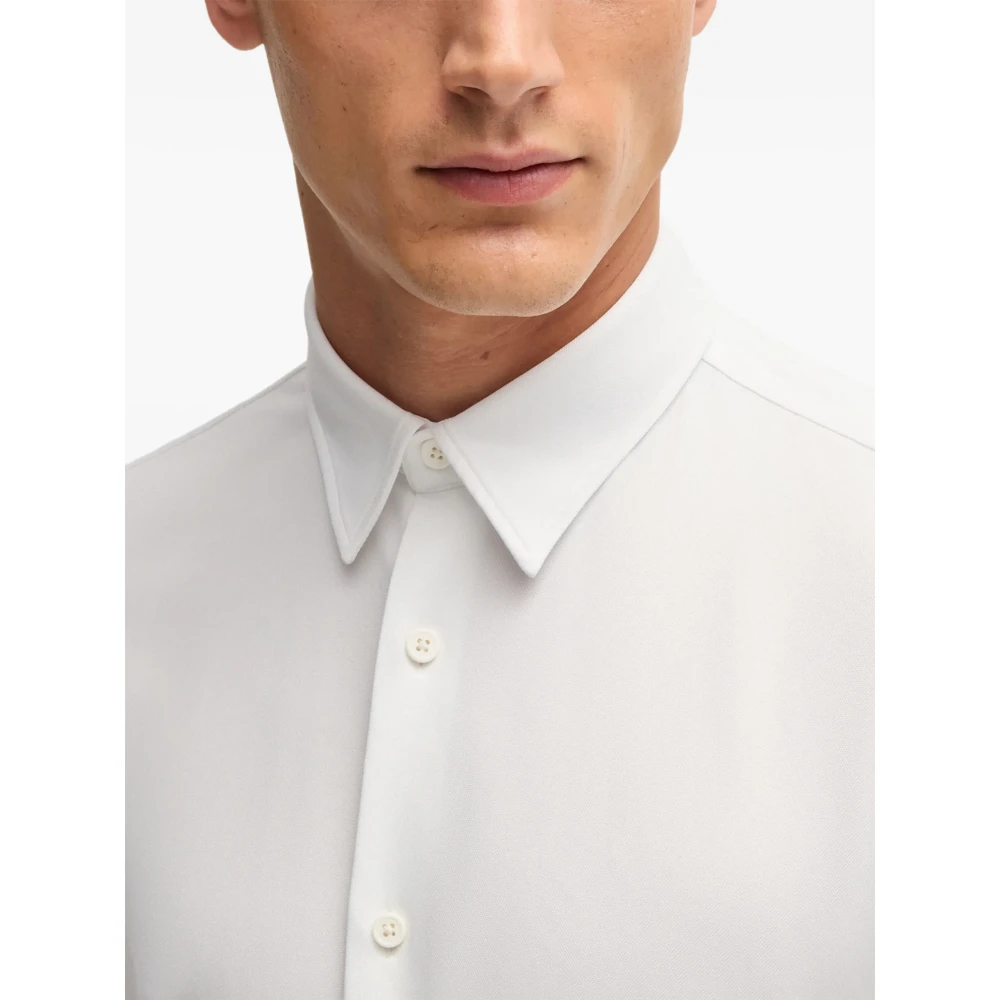 Hugo Boss Stretch shirt in 'P-Roan' stijl White Heren