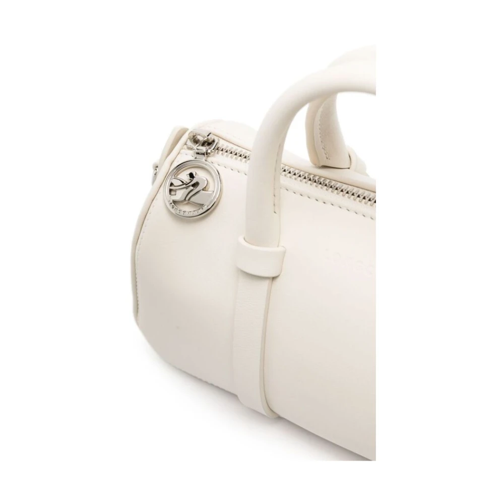 Longchamp Ecru Kalfsleren Schoudertas White Dames