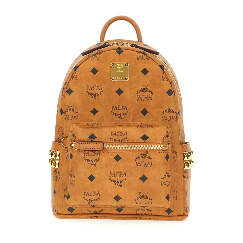 Mcm Damen Braun Stylischer Rucksack Für Den Täglichen Gebrauch