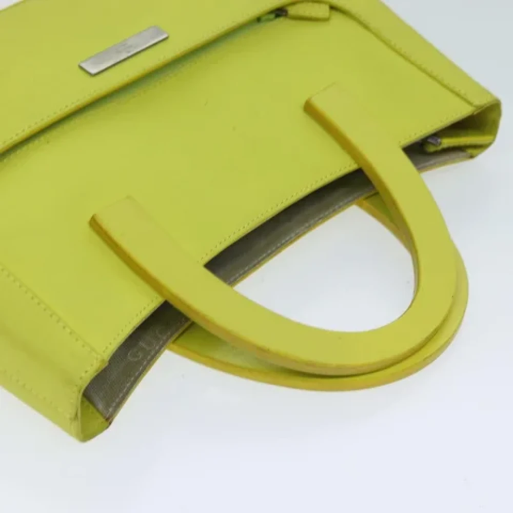 Gucci Vintage Pre-owned Leather handbags Yellow Dames