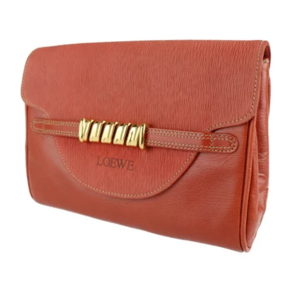 Loewe Pre-owned Fabric clutches Brown Dames