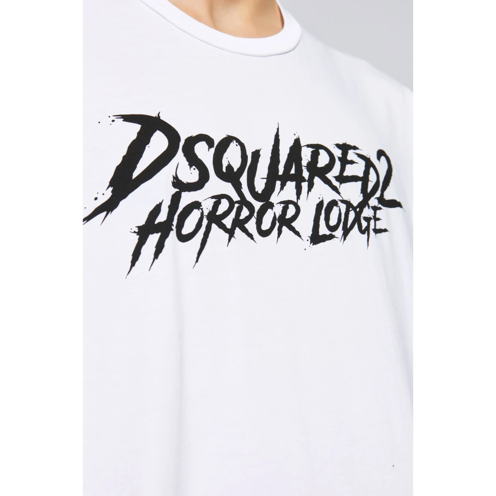 Dsquared2 T-shirt met logo White Heren