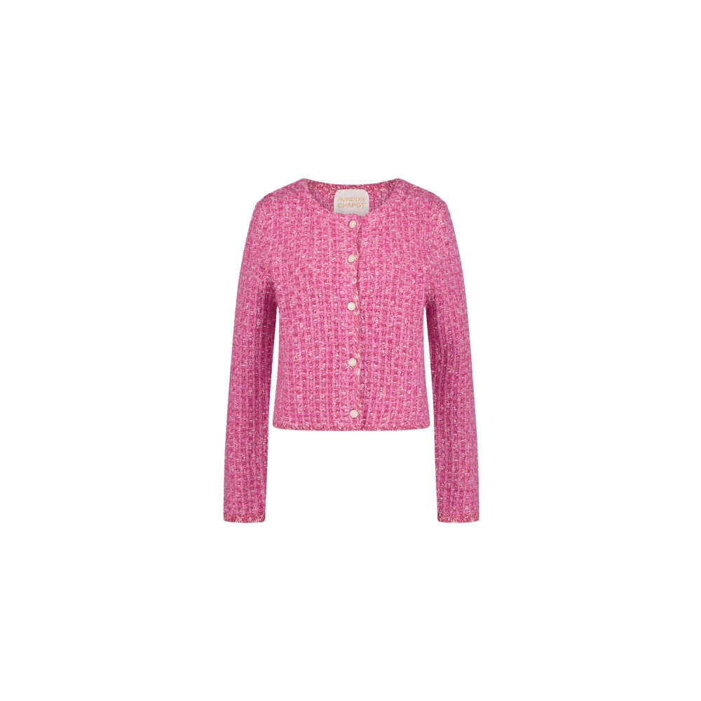 Fabienne Chapot Tweed Cardigan voor Heren Pink Dames