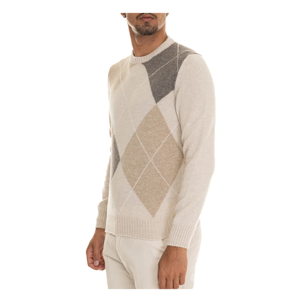 Gran Sasso Diamantpatroon Wollen Trui Multicolor Heren
