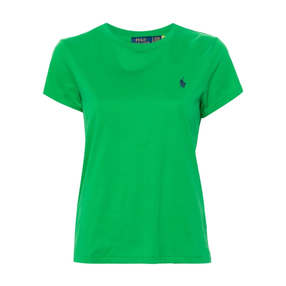 Polo Ralph Lauren Katoenen Jersey Crewneck T-shirt Green Dames