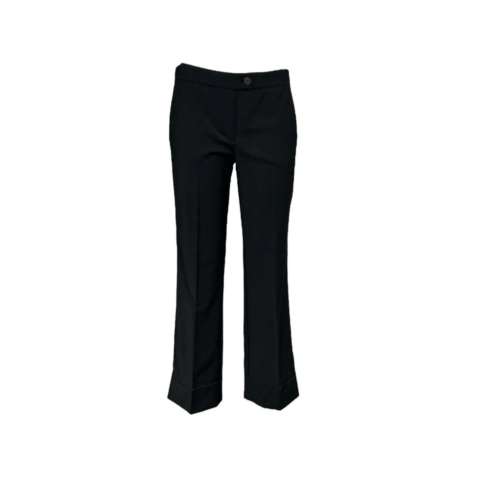 Beatrice .b Elegante Wijde Broek Black Dames