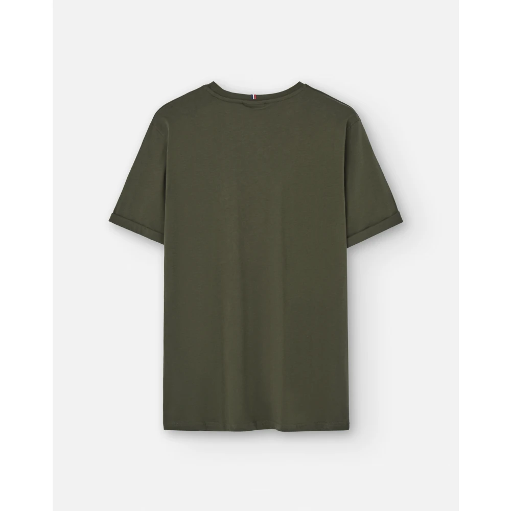 Les Deux Groene Bedrukte T-shirt Green Heren