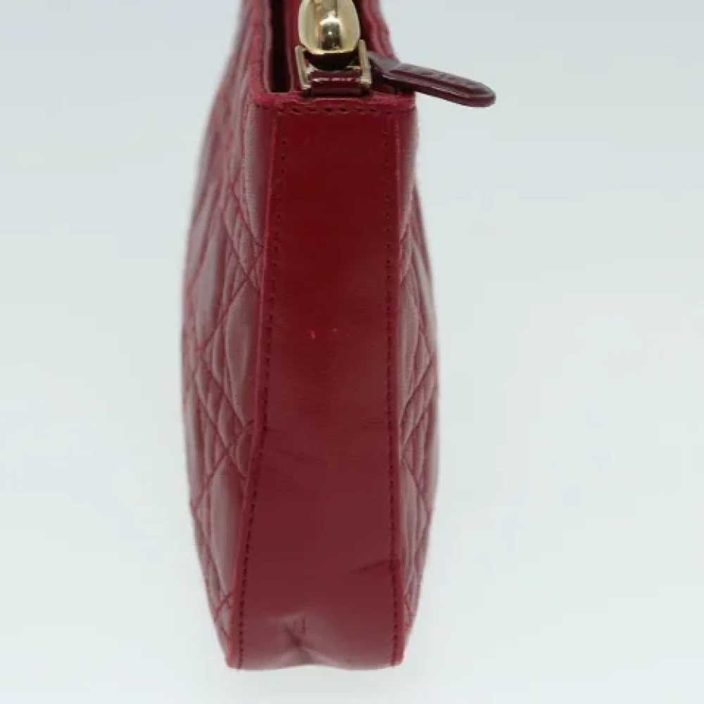 Dior Vintage Pre-owned Leather pouches Red Dames