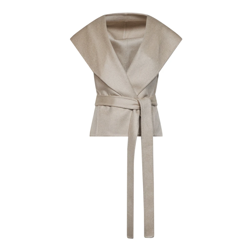 Alaïa Beige Waistcoats, Female, S, Cashmere Vest