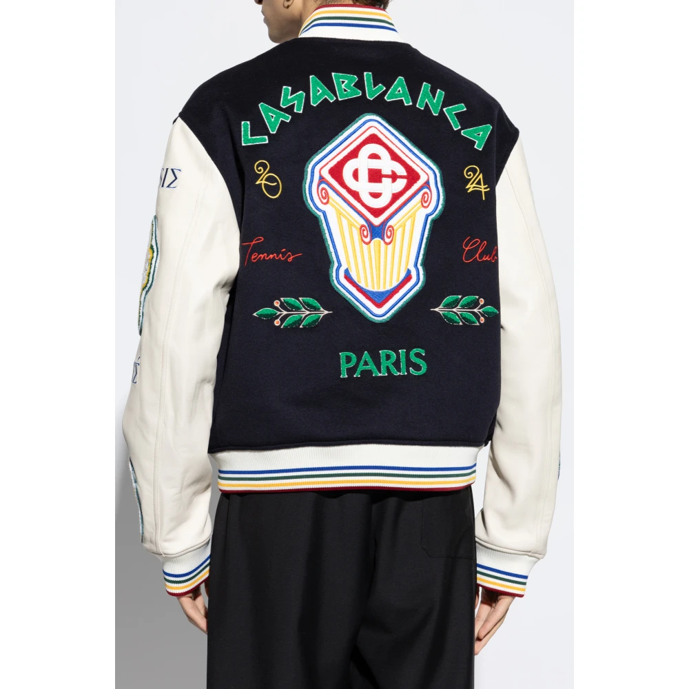 Casablanca Bomberjack met kleurrijke patches Black Heren