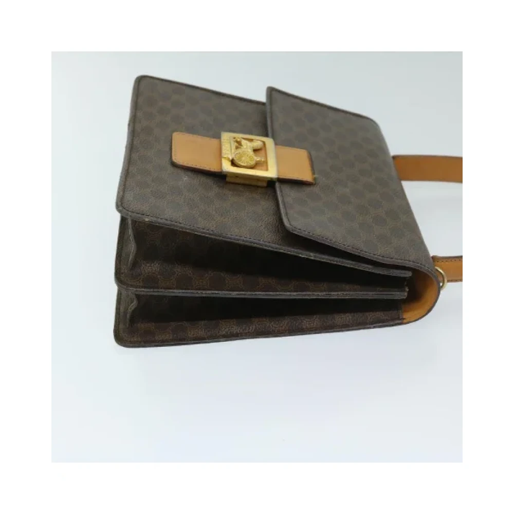 Celine Vintage Pre-owned Fabric handbags Brown Dames