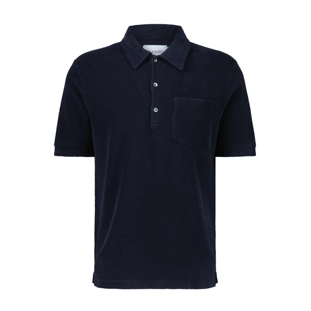 Closed Terry Polo Shirt Klassieke Stijl Blue Heren