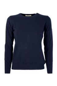 Maglia Girocollo in Cashmere Lana Morbida Blu