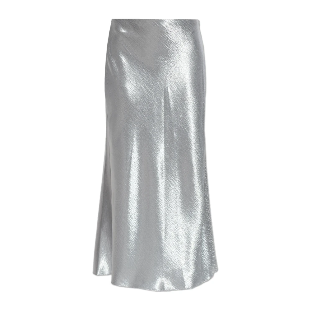 Tory Burch Women's Gray Midi Skirts, Xs, Satin Skirt