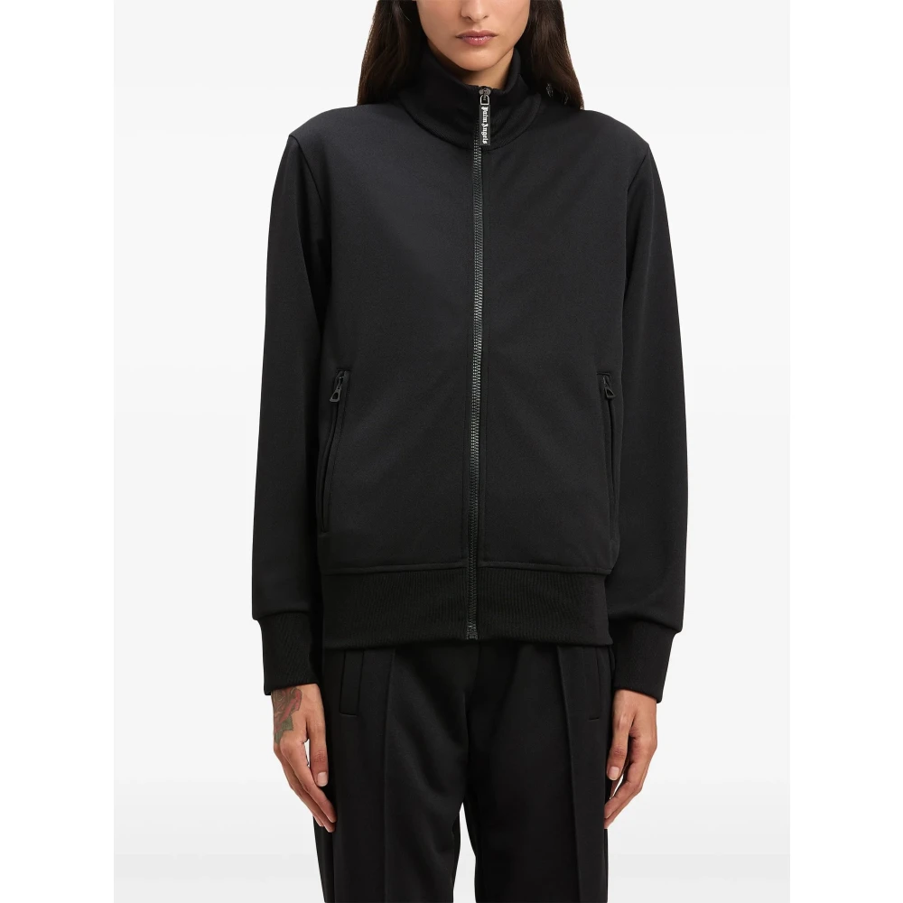 Palm Angels Gebogen Logo Track Jacket in Zwart Black Dames