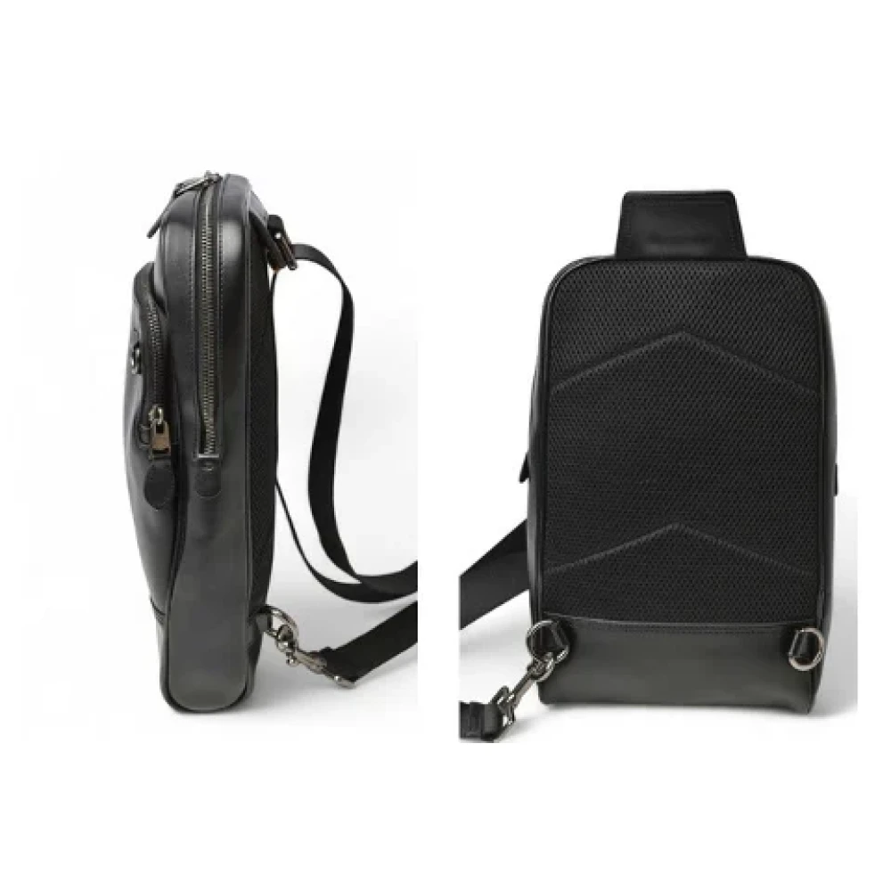 Coach Pre-owned Leather crossbody-bags Black Heren