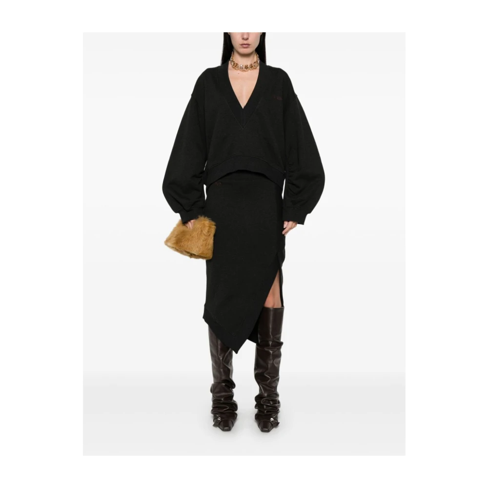 The Attico Zwarte en Bruine Rok Black Dames