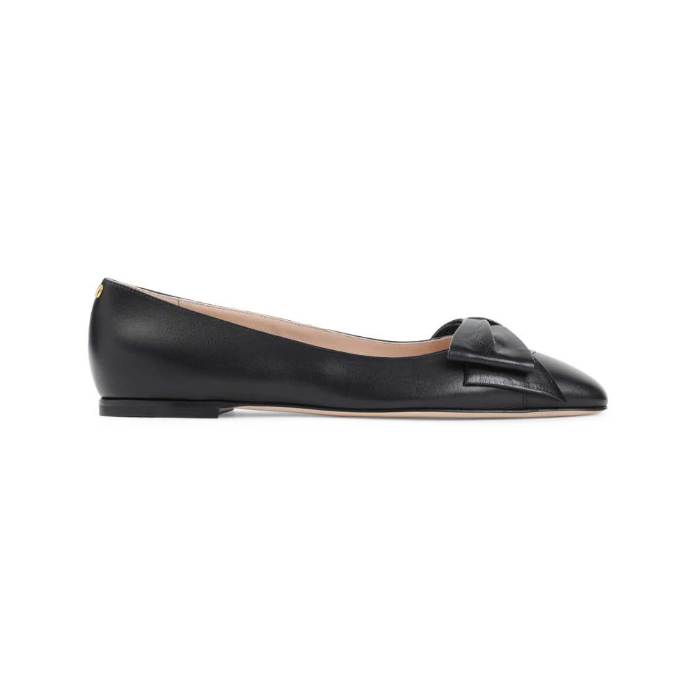 Valentino Garavani Women's Black Leather Ballerinas For - Ballerina Shoes - 5 Uk - Shoes