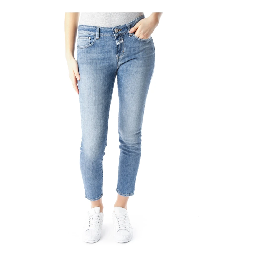 Closed Blue Cropped Skinny Jeans - Female - Skinny Fit Jeans - W29 - Jeans