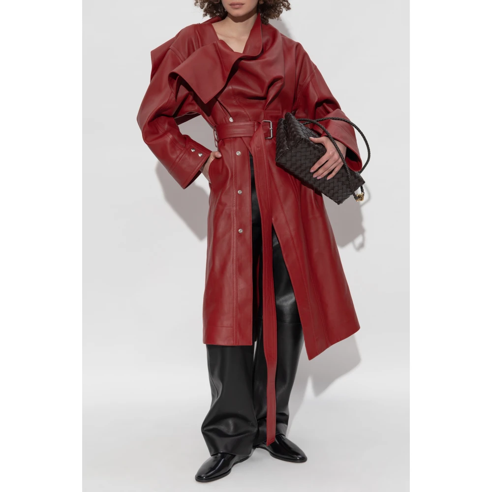 Bottega Veneta Leren jas Red Dames