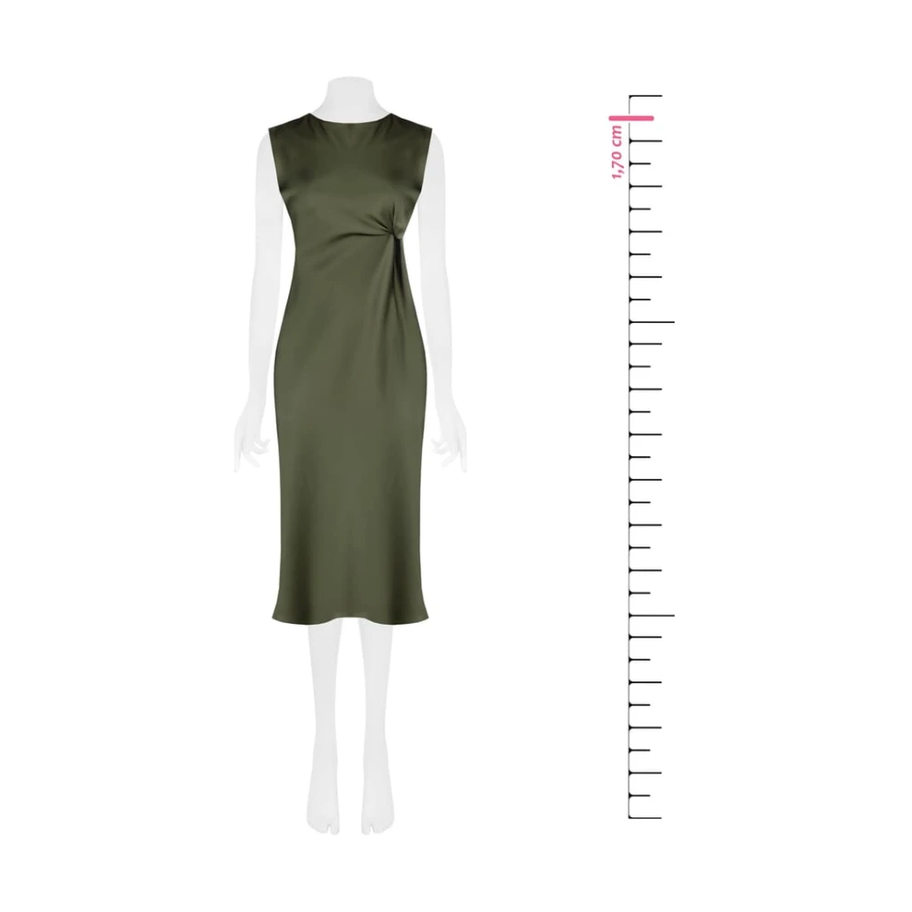 RINASCIMENTO Winterjurkencollectie 2024 25 Midi-jurk Green Dames