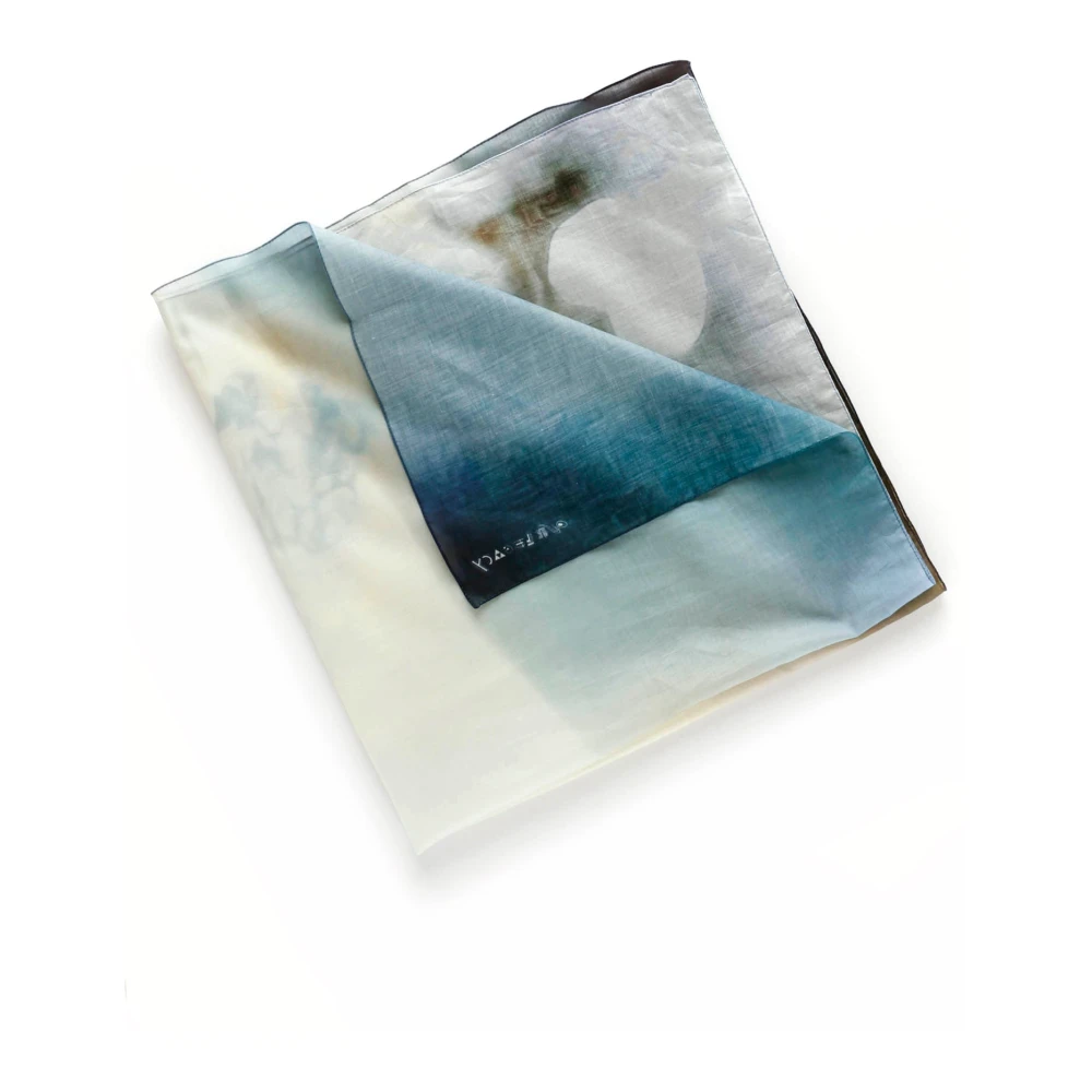 Our Legacy Lichtgewicht Voile Vierkante Sjaal Blue Heren