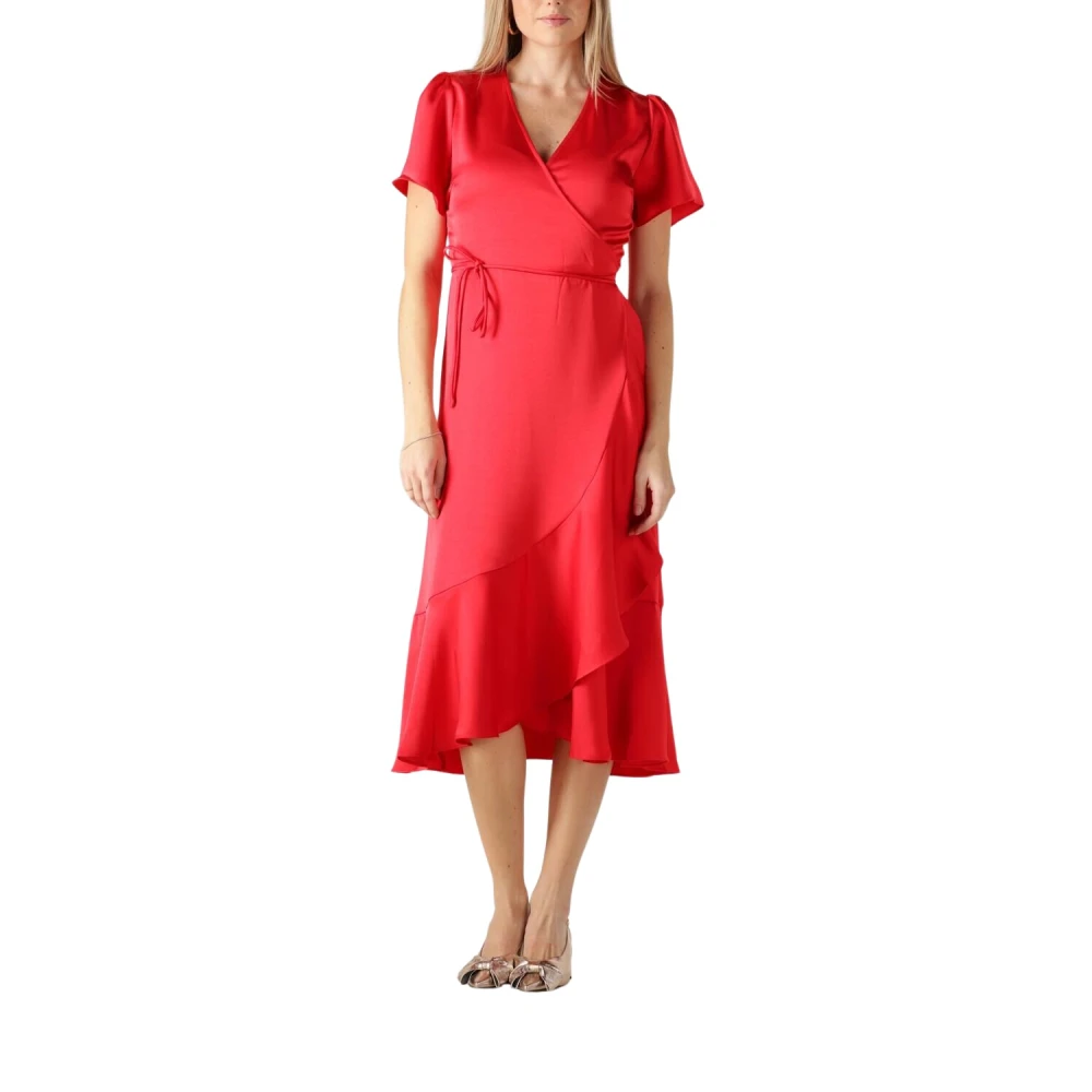 Notre-v Elegante Rode Midi Jurk Red Dames