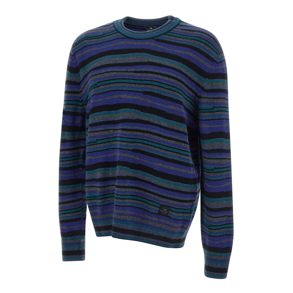 PS By Paul Smith Gestreepte Crew Neck Wollen Trui Multicolor Heren