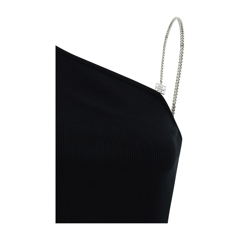 Givenchy One-Shoulder Top met 4G-ketting Black Dames
