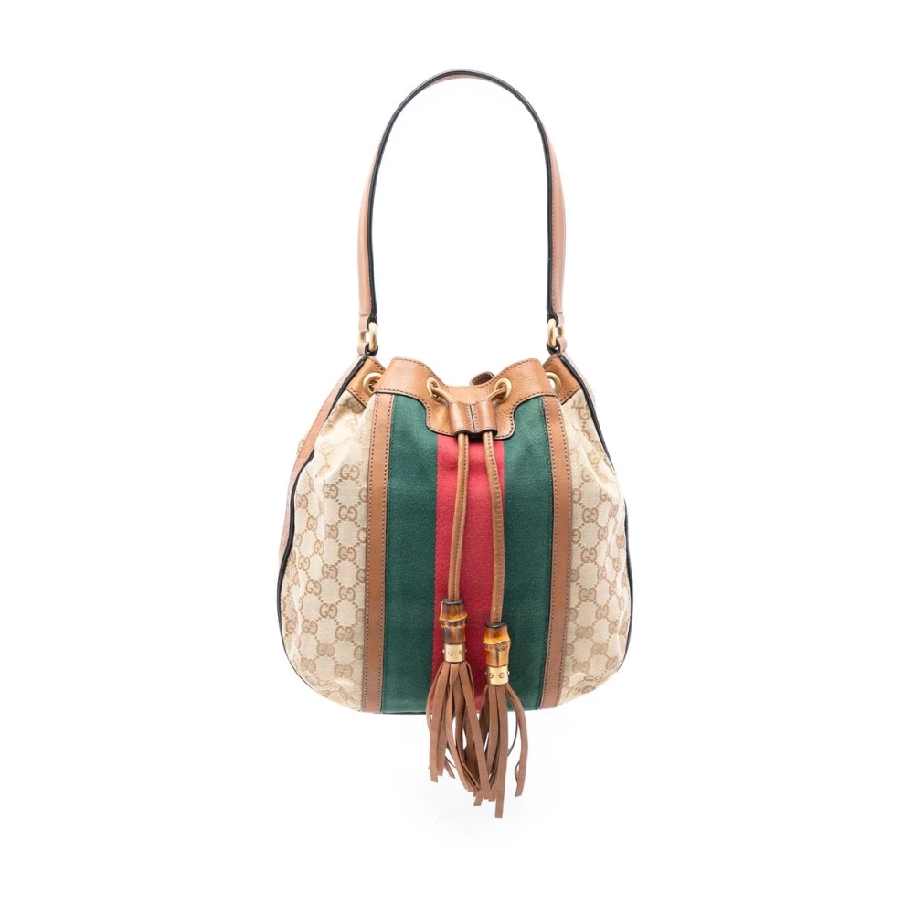 Gucci Vintage Women's Pre-Owned Drawstring Bucket Bag
